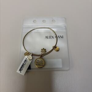 Alexi &Ani Thank You For helping Me Bloom Bangle Charm Bracelet Teacher Gift NWT